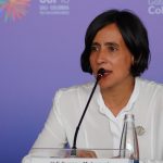 La presidenta de la COP16, Susana Muhamad, afirmó que el balance de la primera semana de la conferencia de las partes avanza significativamente en temas importantes para el mundo como el financiamiento y el artículo 8J del Marco Kunming Montreal sobre pueblos indígenas y comunidades locales.Foto COP16