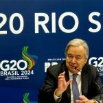 El secretario general de la ONU, António Guterres, reclamó hoy una reforma de las instituciones internacionales y una acción climática urgente del G20, al reconocer un punto de ruptura para el estado del clima.