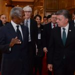 Intercambio de ideas entre el Presidente Santos y Kofi Annan