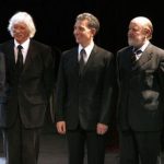 Rabinovich (primero por la derecha) no participó de la última gira de Les Luthiers.