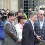 El ministro Juan Fernando Cristo junto con el Presidente Juan Manuel Santos ejercieron su derecho al voto