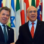 Presidente Juan Manuel Santos y el Secretario General de la Organización para la Cooperación y el Desarrollo Económicos (OCDE),