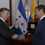 Presidente Santos y su Homologo de  Honduras, Juan Orlando Hernández