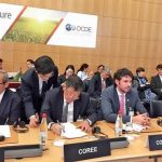 En la fotografía, el Viceministro de Asuntos Agropecuarios, Juan Pablo Pineda en el marco del Comité para la Agricultura de la OCDE, que se realiza en París.