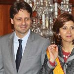 Ministros de Relaciones Exteriores de Colombia, María Ángela Holguín, y de Ecuador, Guillaume Long,