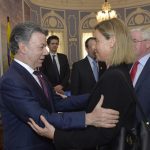 Juan Manuel Santos recibió a la Alta Representante de la Unión Europea para Asuntos Exteriores y Política de Seguridad, Federica Mogherini.