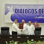 El Presidente de la República, Juan Manuel Santos Calderón, y Rodrigo Londoño Echeverri, jefe de las Farc2
