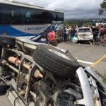 El gobernador sufrió un aparatoso accidente de tránsito cuando se dirigía de Tunja a la ciudad de Duitama.
