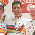 Colombia recibió el Mundial de Ciclismo en 1995. En la foto, el podio de la contrarreloj.