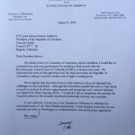 Cámara de Comercio de Estados Unidos felicitó al Gobierno de Colombia por alcanzar el acuerdo de paz