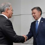 El Presidente Juan Manuel Santos recibe al expresidente, Alvaro Uribe en desarrollo del diálogo nacional impulsado por el Jefe del Estado para sacar adelante los acuerdos de paz.