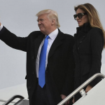 Donald Trump y su esposa llegan a Washington