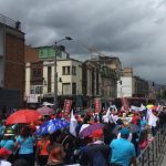 Marcha de maestros en Bogotá