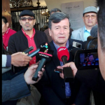 Pablo Beltrán dió entrevistas a los medios de comunicación deEcuador.