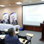Baltazar Medina, presidente del Comité Olímpico Colombiano, interviene en la instalación de la mesa de trabajo sobre presentación de estados financieros