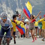 Bandera de Colombia en el Tour