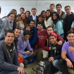 Santos con estudiantes de la U de los Andes 04_09_14