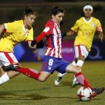 Atlético empató 1-1 Con Independiente Santa Fé en un duelo que midió al actual campeón de España con el de Colombia, en el marco de la Copa Dimayor-LaLiga Women. FOTO: Alberto Molina