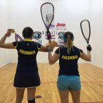 Cristina Amaya y Adriana Riveros. Foto: Federación Colombiana de Racquetball