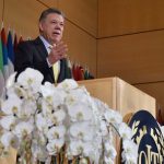 El Presidente Juan Manuel Santos hizo este viernes un recuento de las políticas aplicadas en Colombia apra reducir la pobreza, en la asamblea anual de la Organización Internacional del Trabajo (OIT), en Ginebra.