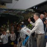 El Presidente declara oficialmente abiertos los XXIII Juegos Deportivos Centroamericanos y del Caribe en Barranquilla, ciudad a la que llamó la ‘Casa del Deporte Colombiano’.