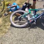 caída de Nairo en la etapa 18 del Tour de Francia