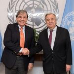 Ministro de Relaciones Exteriores de Colombia se encuentro este martes con el Secretario General de las Naciones Unidas, António Guterres.