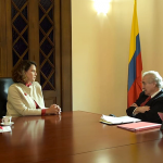 La Ministra del Interior, Nancy Patricia Gutiérrez, se reúne con el presidente del partido Conservador, Omar Yepes, y la Representante a la Cámara, Adriana Magaly Matiz